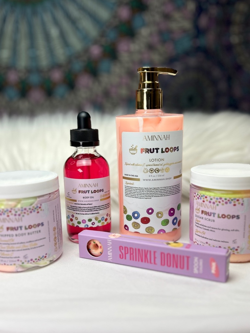 Aminnah Frut Loops Body Bundle - 5 Products, All Brand New, All Frut Loops